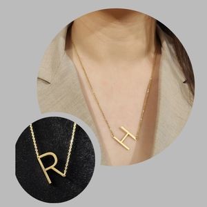 "R" Initial Necklace 316L Stainless Steel